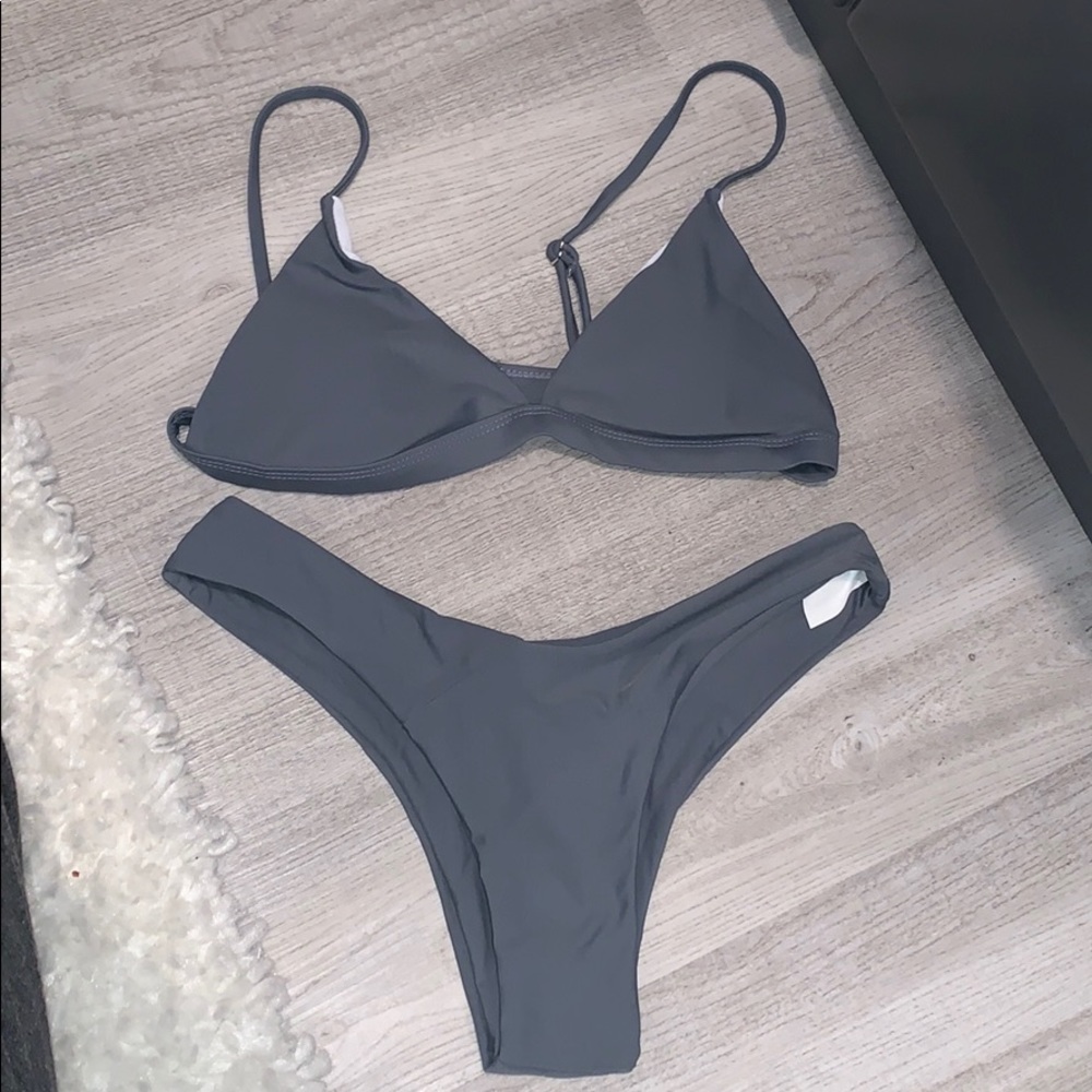 Shein bikini - grey size medium. NEVER WORN.